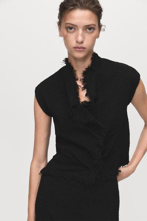 Top fringes - black