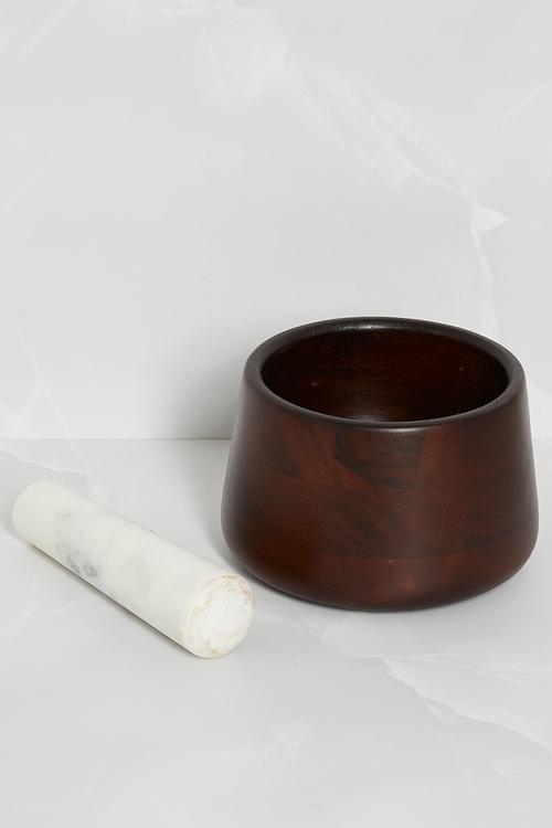 Wooden Pestle & Mortar - Natural