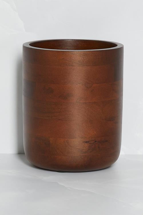 Wooden Utensil Holder - Dark Brown