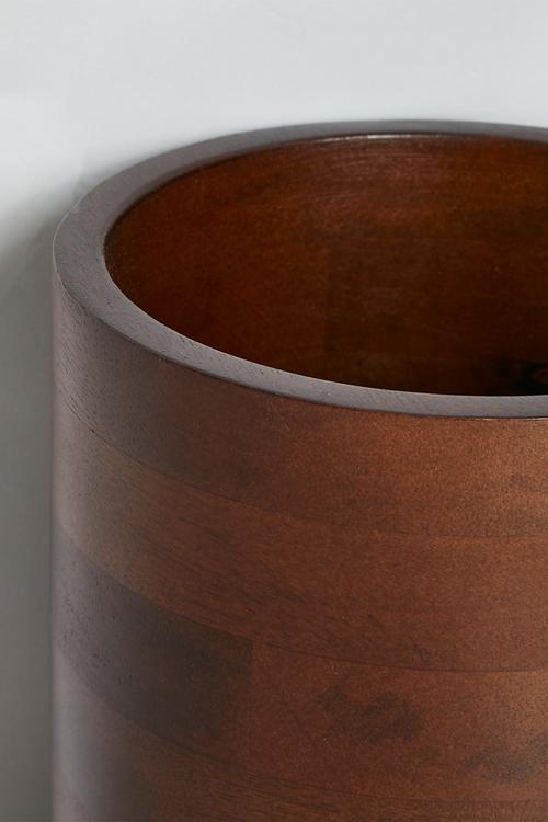 Wooden Utensil Holder - Dark Brown