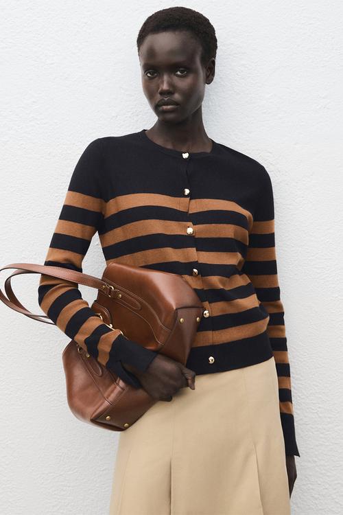 Cardigan luccapk - medium brown