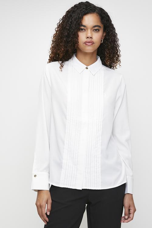 3/4 Balloon sleeve shirt - white