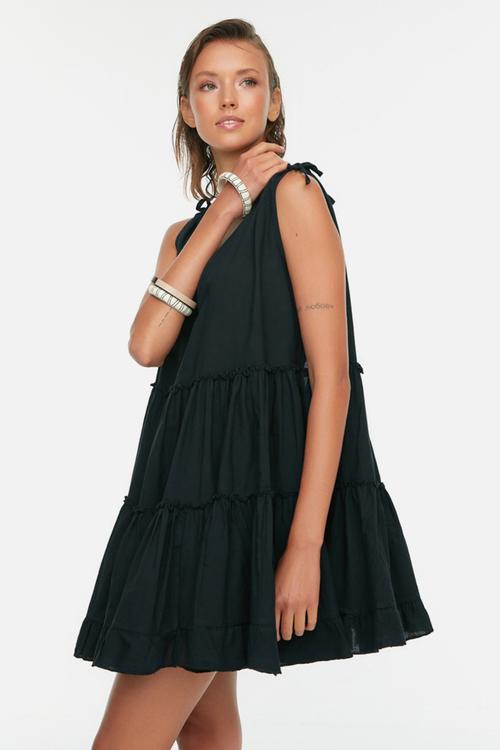 Mini Tiered Dress - Black