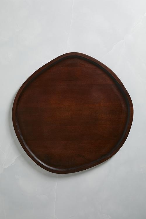 Organic Shape Wooden Platter - Natural
