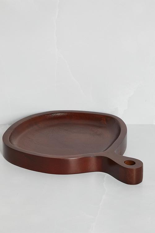 Organic Shape Wooden Paddle Platter - Natural