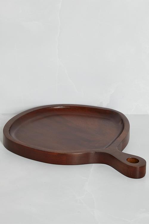 Organic Shape Wooden Paddle Platter - Natural