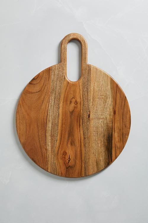 Round Wooden Chopping Board - Natural