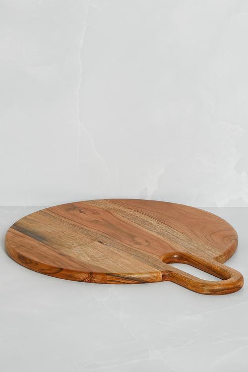 Round Wooden Chopping Board - Natural