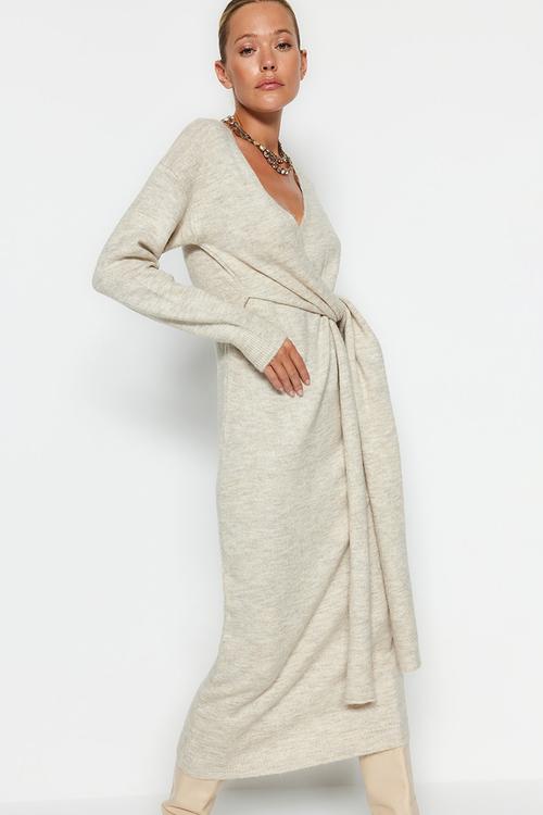 Midi Knit Relaxed Dress - Stone