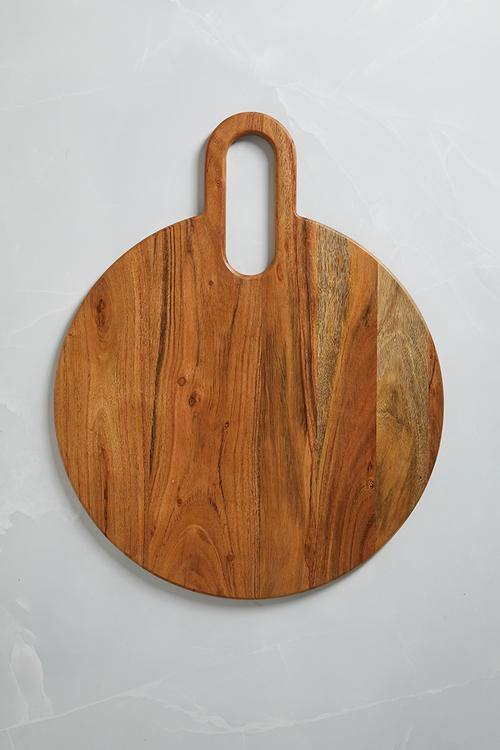 Round Wooden Chopping Board - Natural