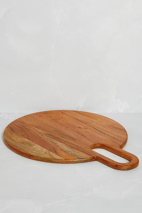 Round Wooden Chopping Board - Natural