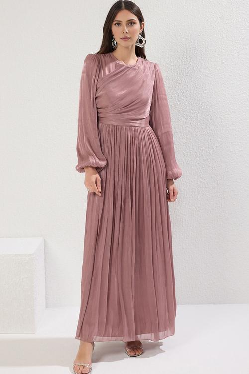 Maxi Woven Dress - Dusty Pink