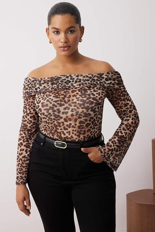 Plus size animal blouse  - single color / mixed