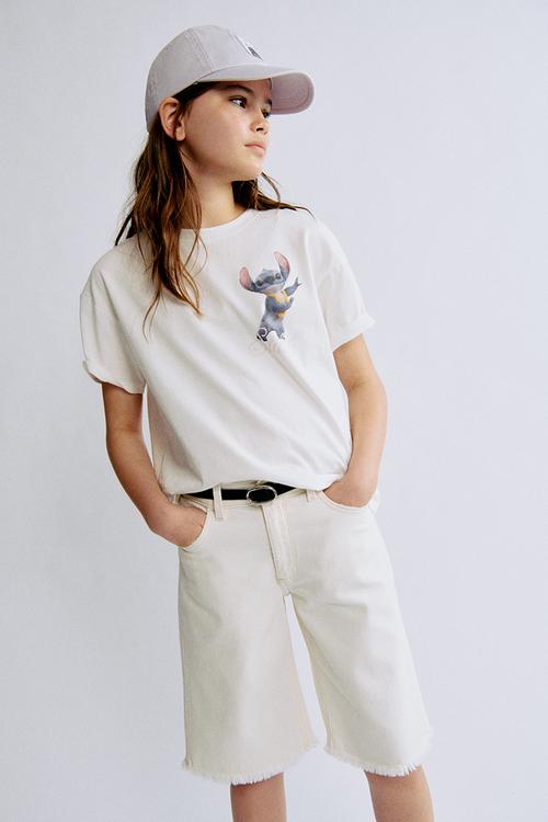 Printed cotton T-shirt -  white/lilo & stitch