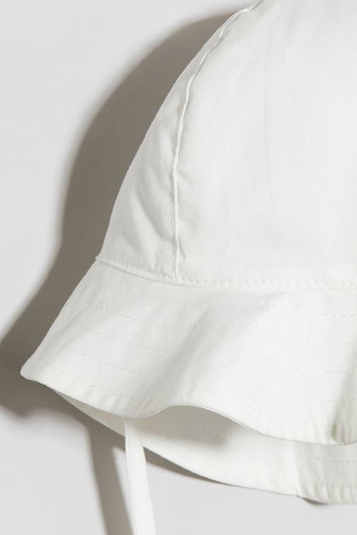 Cotton sun hat - white