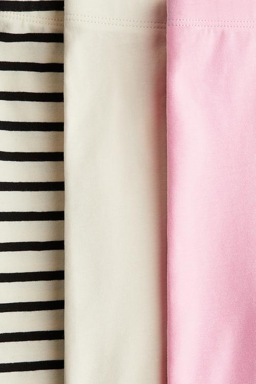 3-pack cotton cycling shorts - pink/light beige