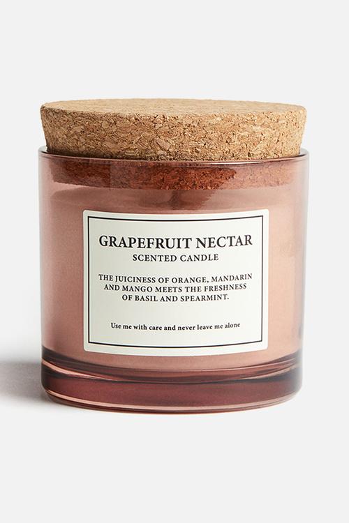 Cork-lid scented candle - grapefruit nectar