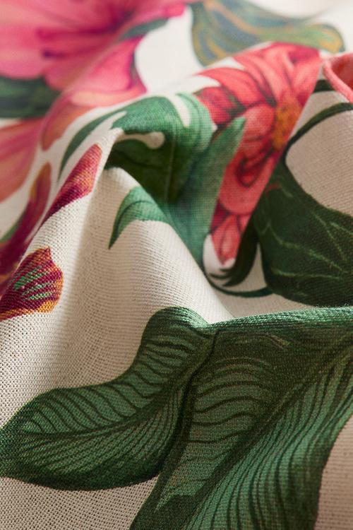 Patterned cushion cover - light beige floral