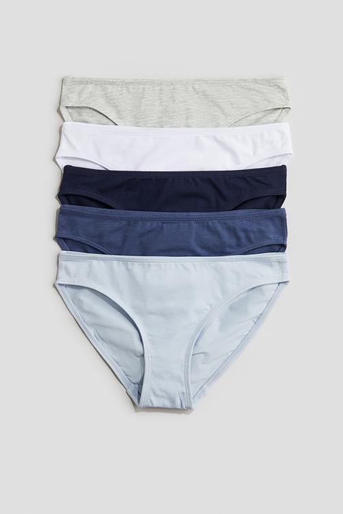5-Pack briefs - blue/white/grey