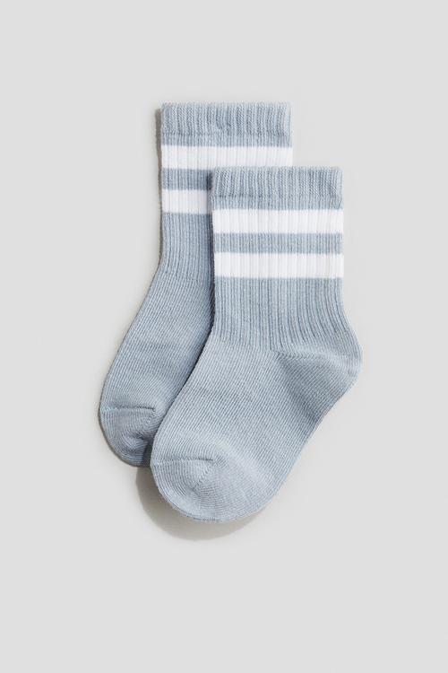 3-Pack socks - white/blue striped