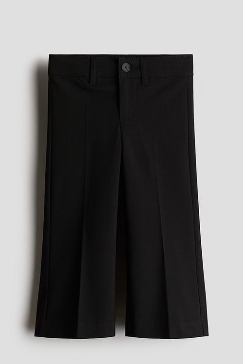 Cropped trousers - black