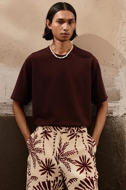 Loose fit t-shirt - burgundy 