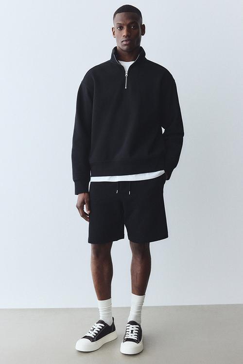 Relaxed fit shorts - black