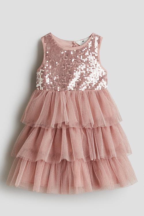 Sequined dress - dusty pink 