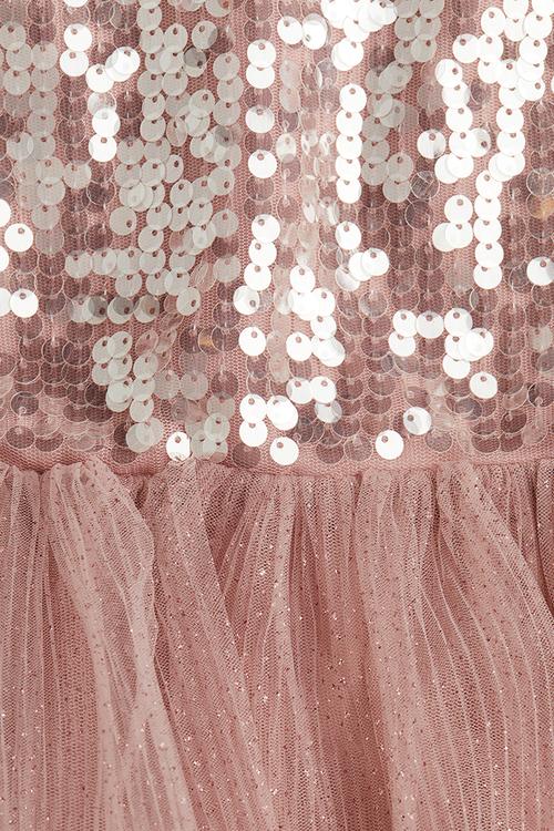 Sequined dress - dusty pink 