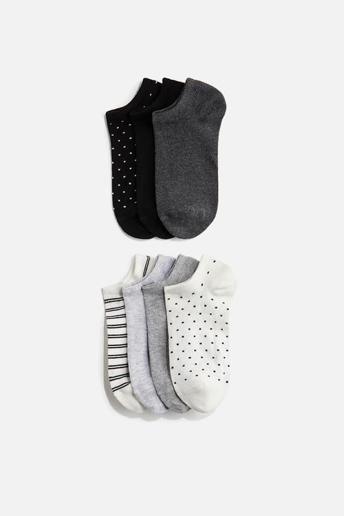 7 Pack trainer socks - white/spotted