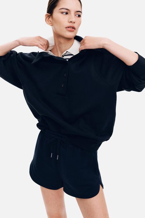 Sweatshirt shorts - navy blue