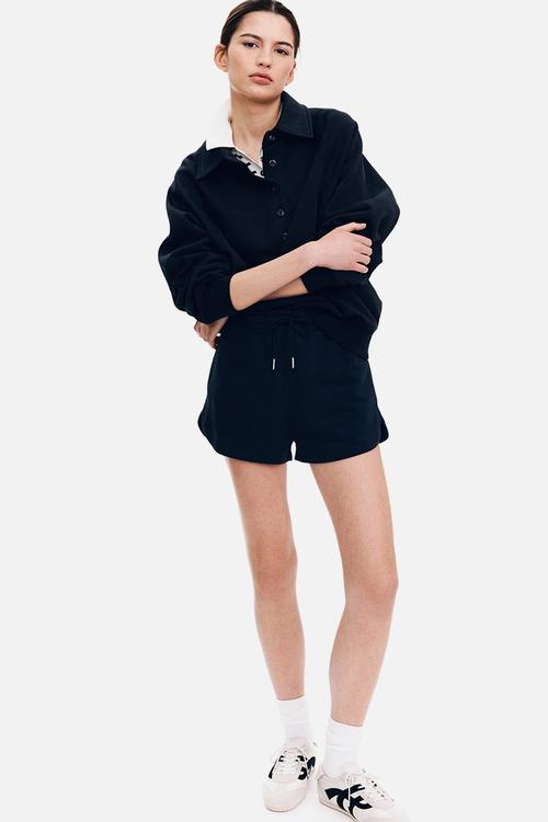 Sweatshirt shorts - navy blue