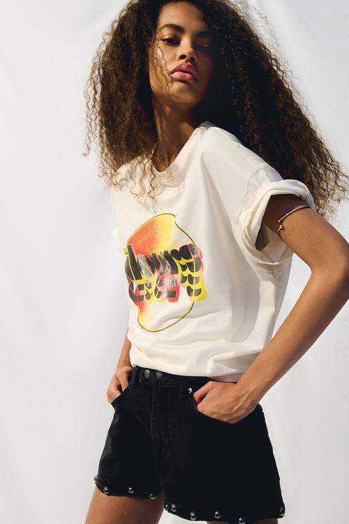 Oversized printed t-shirt - white the doors 