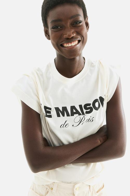 Printed T-shirt - white/le maison