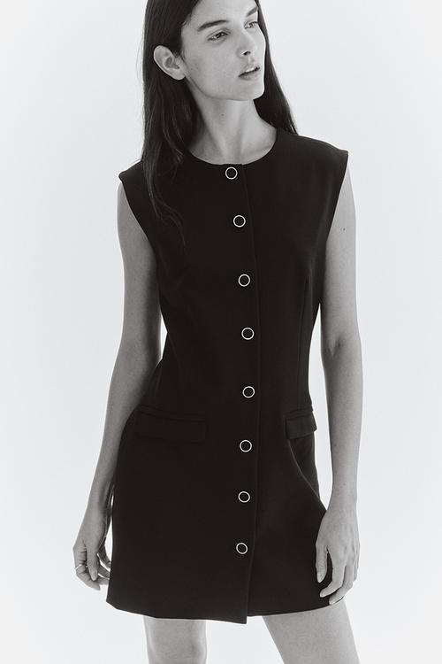 Waistcoat dress - black