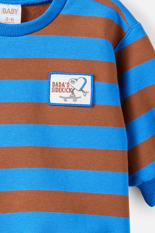 Riley Sweater - Chestnut/Harbour Blue Dadas Sidekick