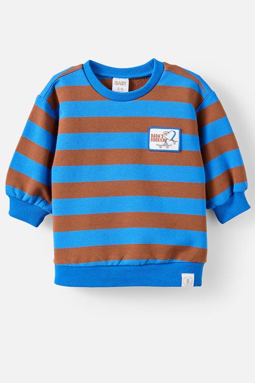 Riley Sweater - Chestnut/Harbour Blue Dadas Sidekick