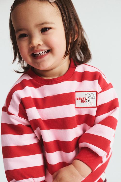 Riley Sweater - Blush Pink/Varsity Red Mamas Mini
