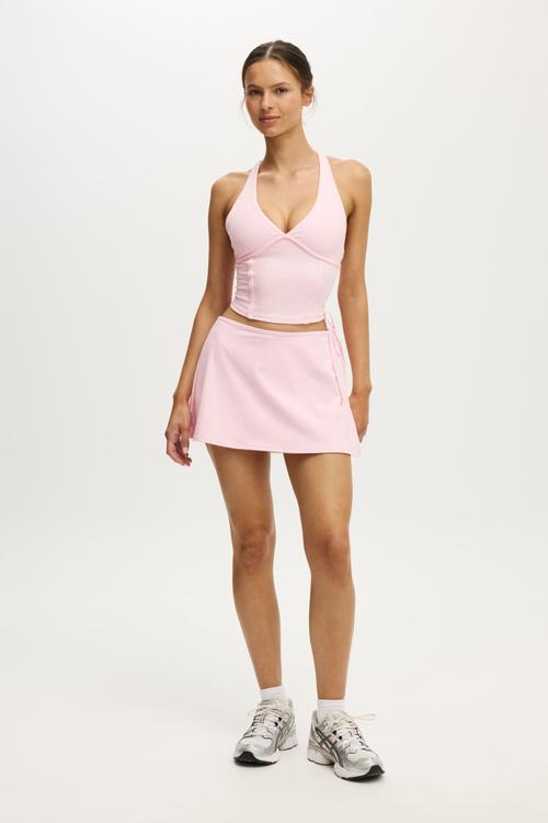 Ultra Soft Wrap Skirt With Tie - Cherry Dream