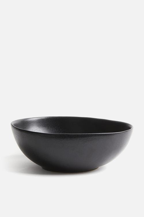 Large stoneware serving bowl - anthracite grey