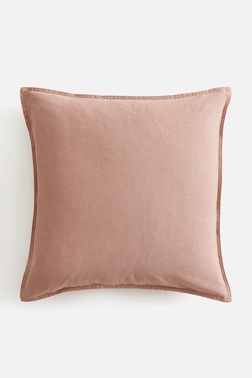 Linen-blend cushion cover - dark dusty pink