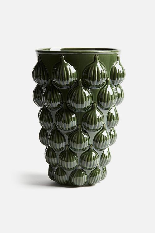 Large stoneware vase - green
