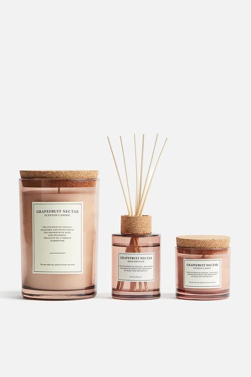 Large cork-lid scented candle - grapefruit nectar