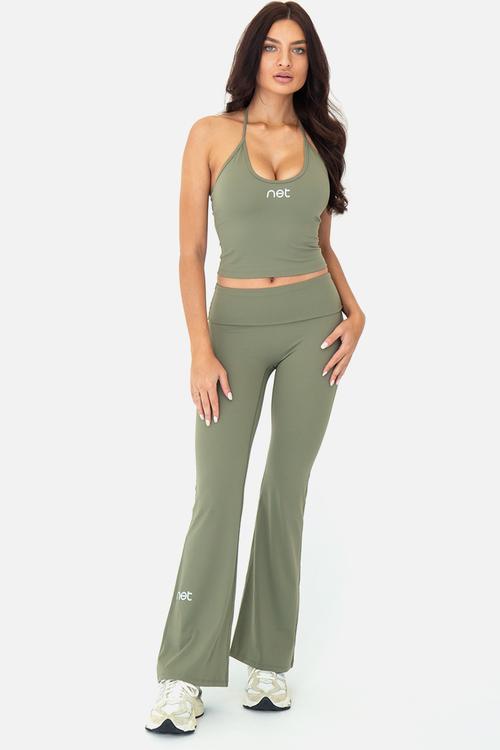 Matcha flare pants - matcha green