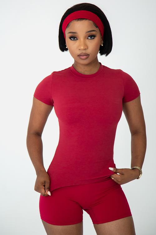 Amore tee - cherry red
