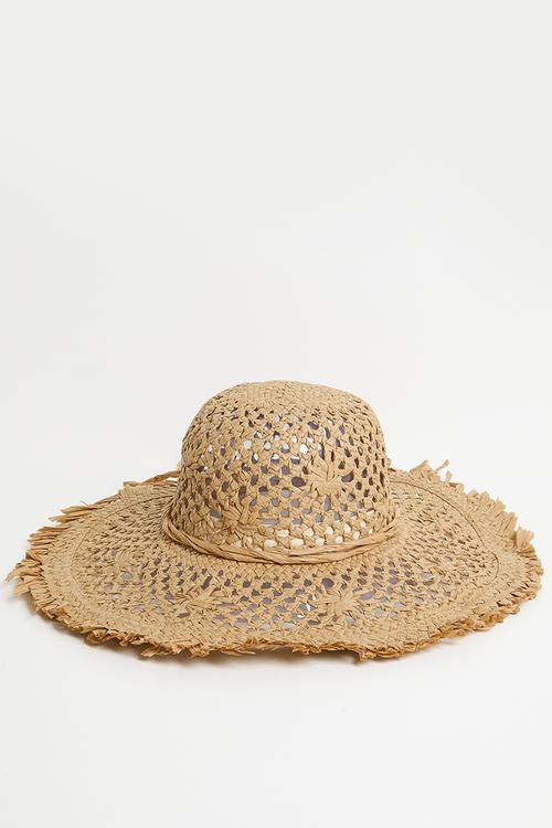 Carissa woven straw sun hat- natural