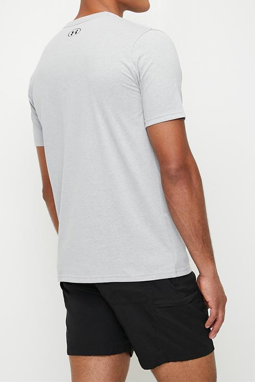 Ua m boxed sports short sleeve - mod grey light heather & black