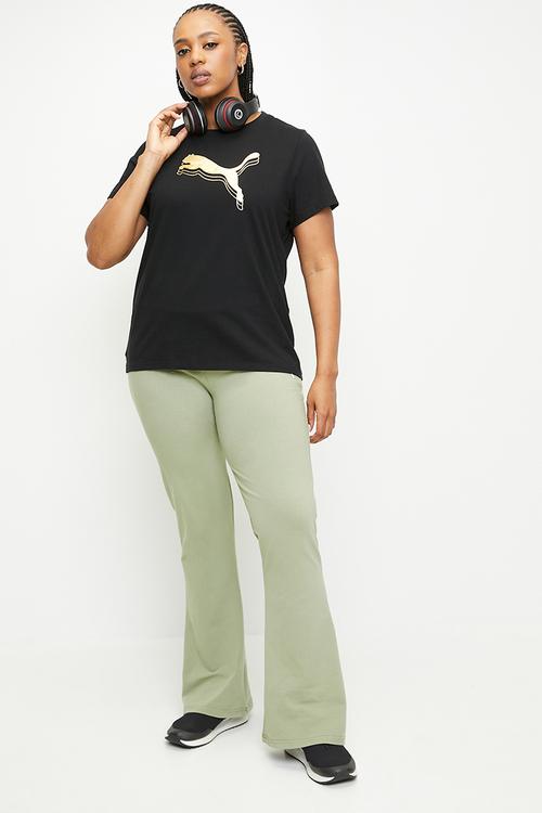 Plus ESS High-Waist Flared Leggings W - Lux Arm