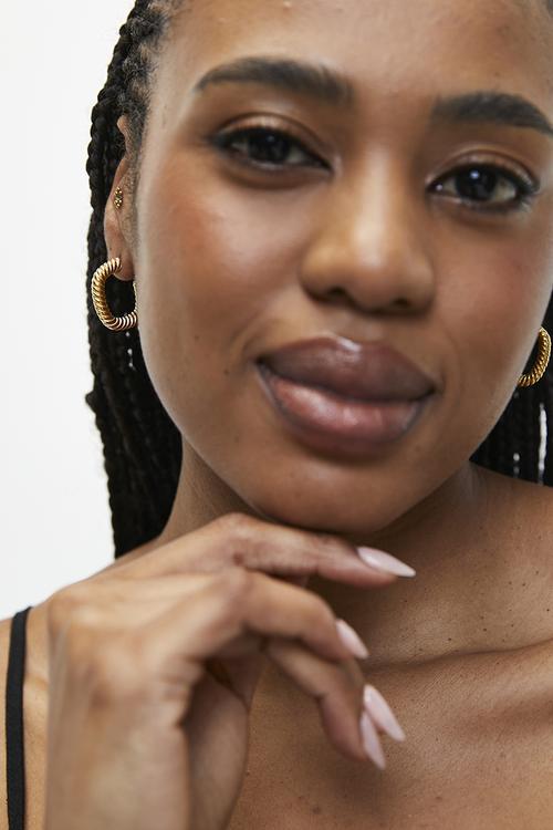 Modern Twisted Rope Earrings- Gold