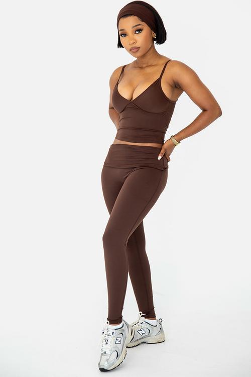Latte leggings - cocoa brown